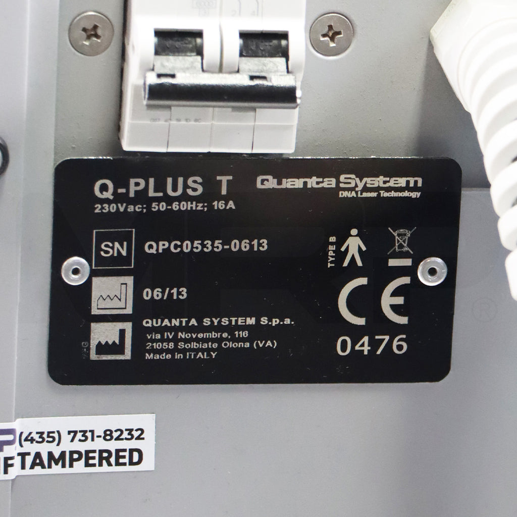 2013 Quanta System Q-Plus T Multi-Wavelength Cosmetic Laser System