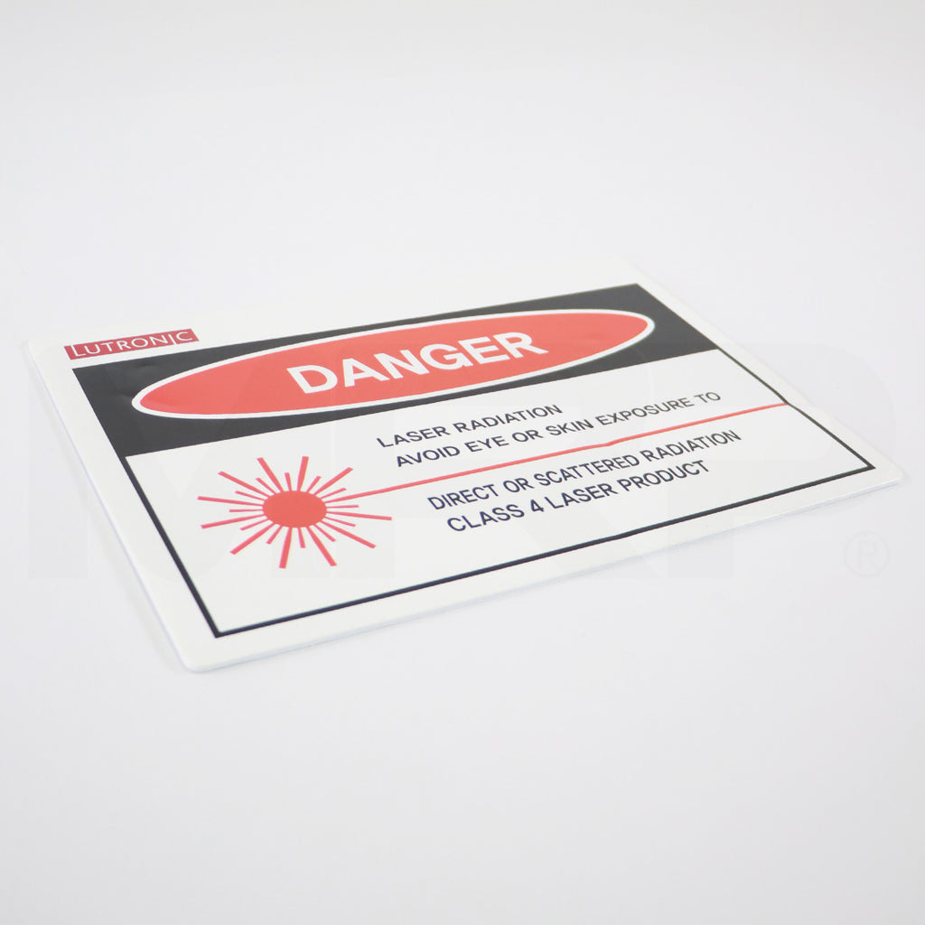 Lutronic Class 4 Laser Radiation Danger Warning Sign Posterboard