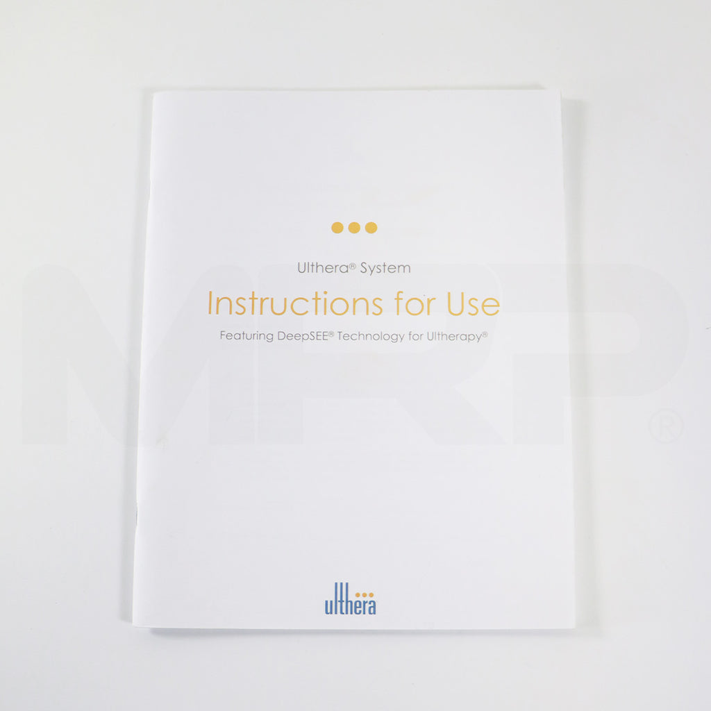 Ulthera System Featuring DeepSEE Technology for Ultherapy Instructions For Use