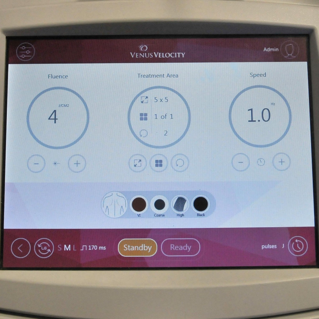 VenusConcept Venus Velocity Diode 800 nm Hair Removal Laser 4 Tip 16K Shots 2017