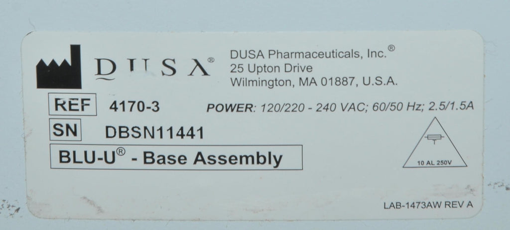 DUSA Pharmaceuticals Blue Light BLU-U Photodynamic Light Therapy Acne 4170