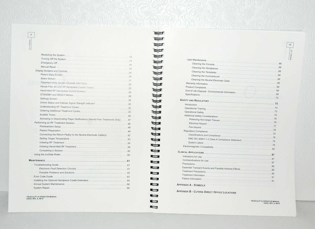 Cutera truSculpt iD Operator Manual User Training Treatment Guide Book D2023