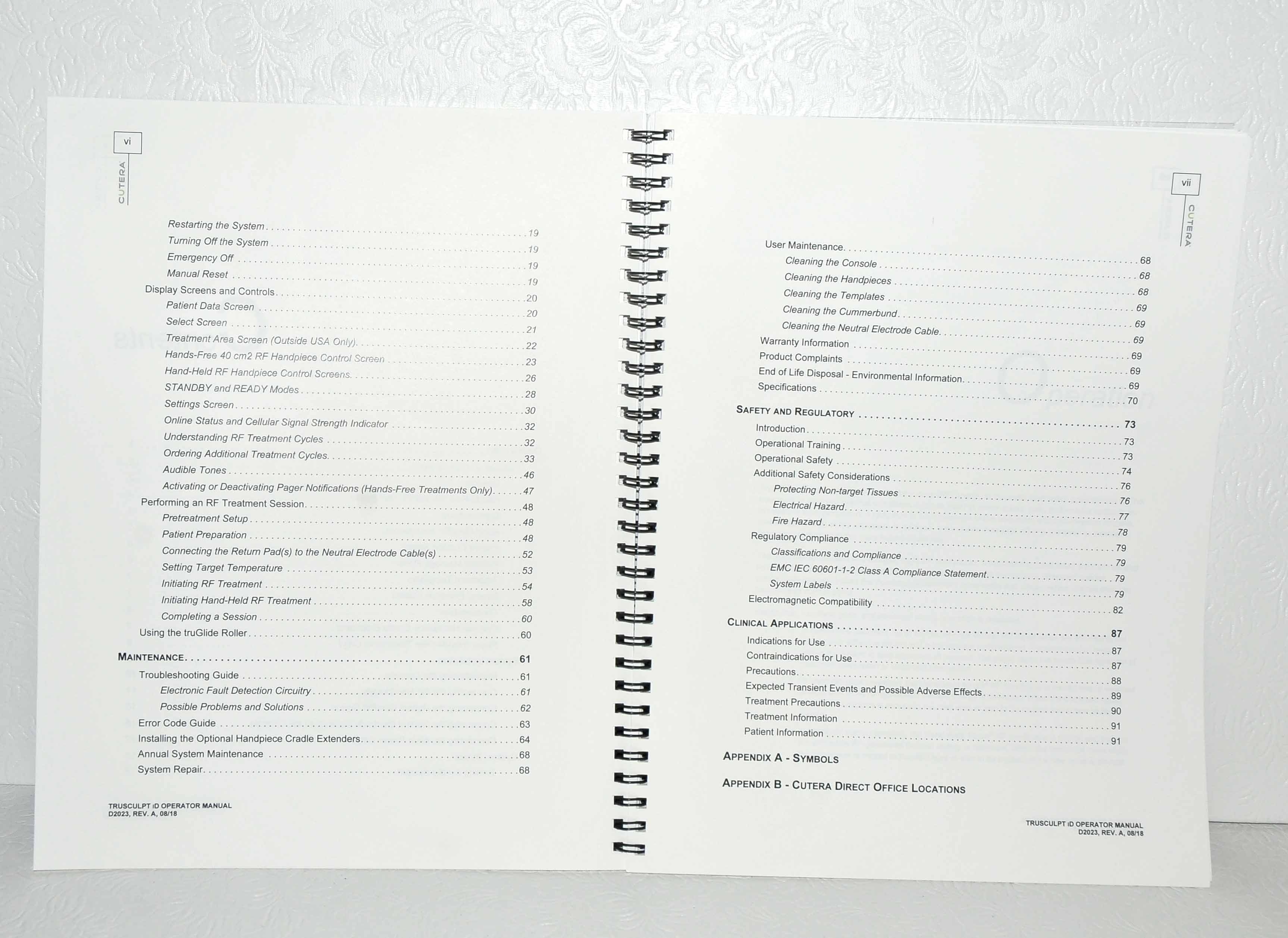 Cutera truSculpt iD Operator Manual User Training Treatment Guide Book D2023