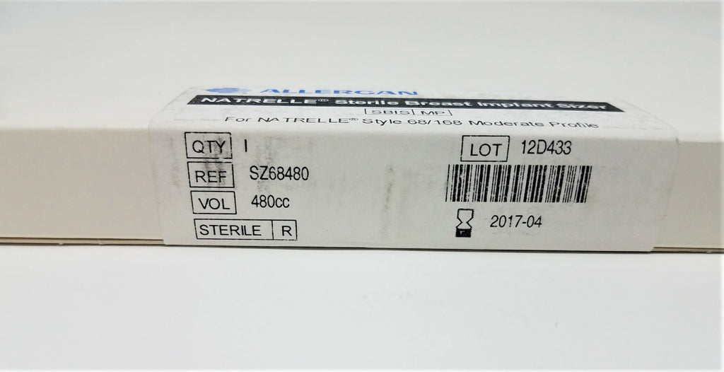 Allergan Natrelle Breast Intaoperative Sizer 480cc Saline Enhancement SZ68480