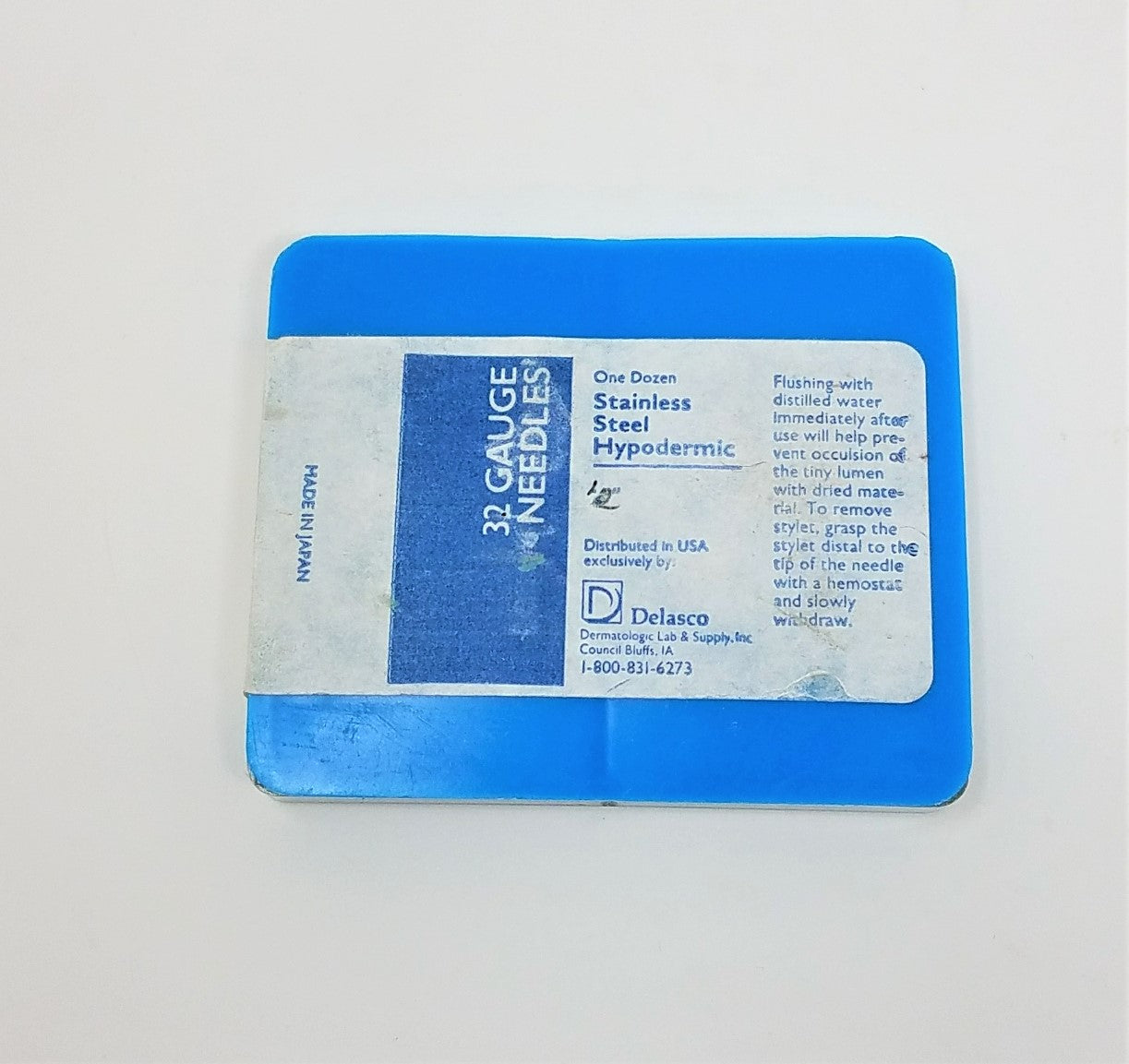 Hypodermic Needles 32G x 3/8in Stainless Steel Delasco 32 Gauge Hyperdermic 6pc