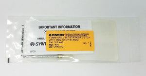Synthes 316.446 Drill Bit 1.0mm Stryker J-Ltch with 4mm Stop 44.5mm UN40272