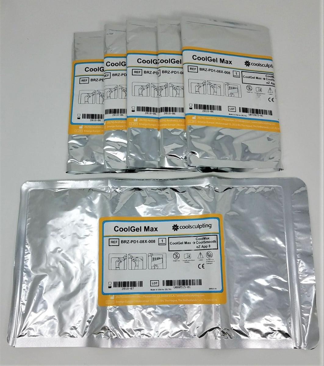 ZELTIQ CoolGel CoolSmooth Pro GelPads Max BRZ-PD1-08X-008 Coolsculpting (Qty: 8)