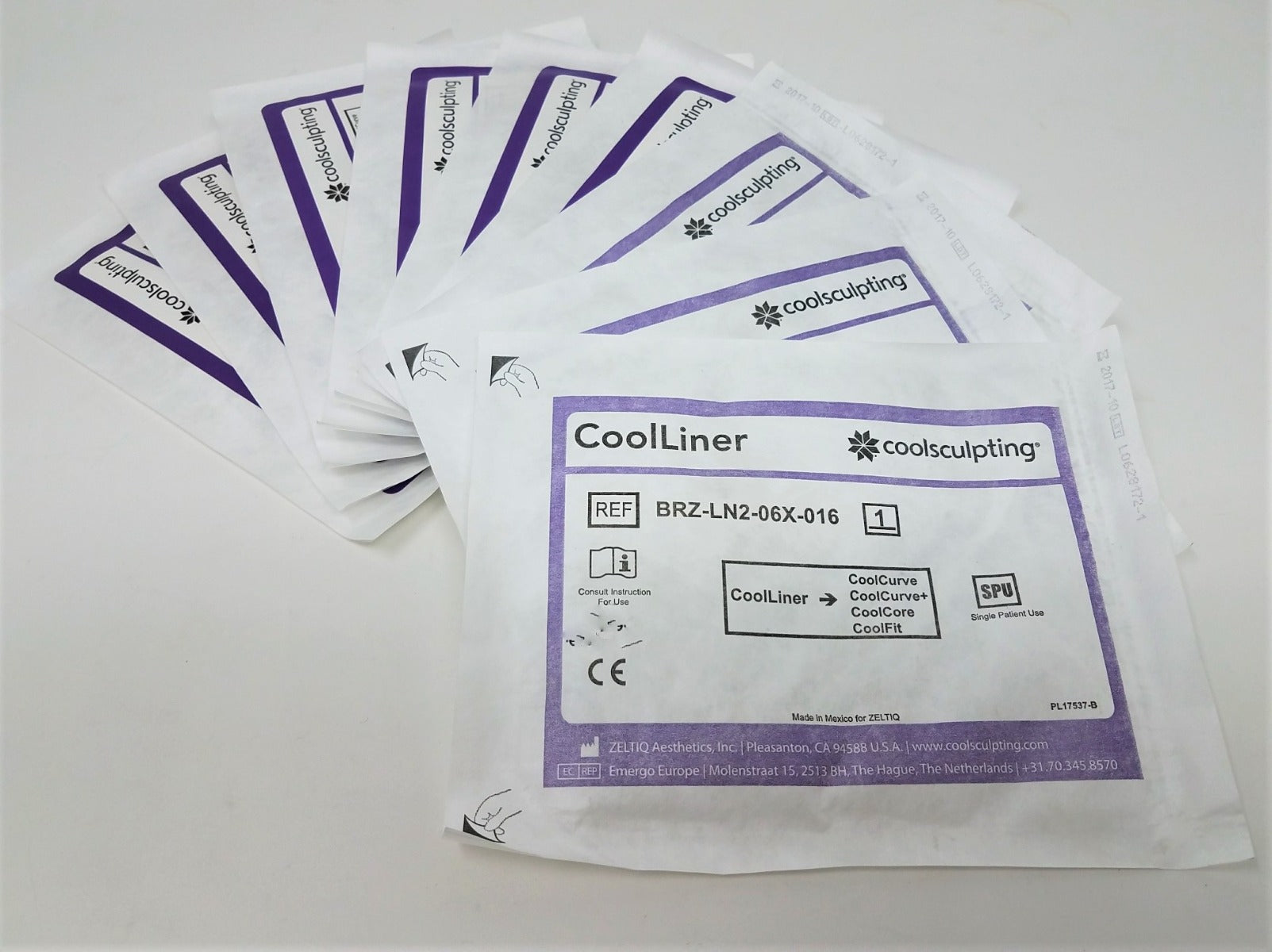 Zeltiq Coolsculpting CoolLiner LOT OF 9 Liner BRZ-LN2-06X-016 Cool Sculpting