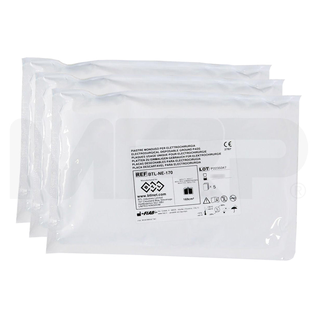 BTL EMFace Replacement Grounding Pads BTL-NE-170 (15-Pack)