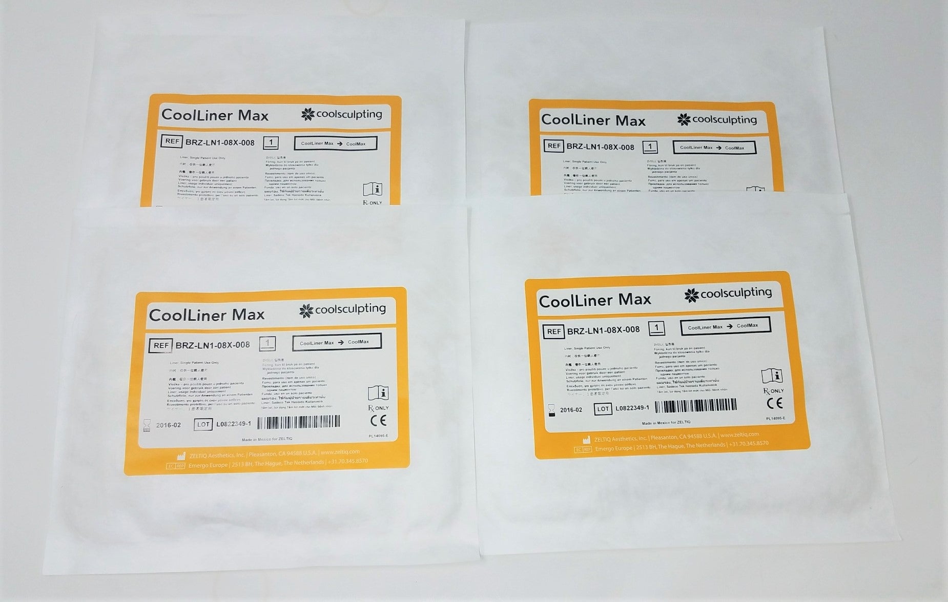 Zeltiq Cool Max Cool Smooth Liners BRZ-LN1-08X-008 Cool Sculpting CoolLiner