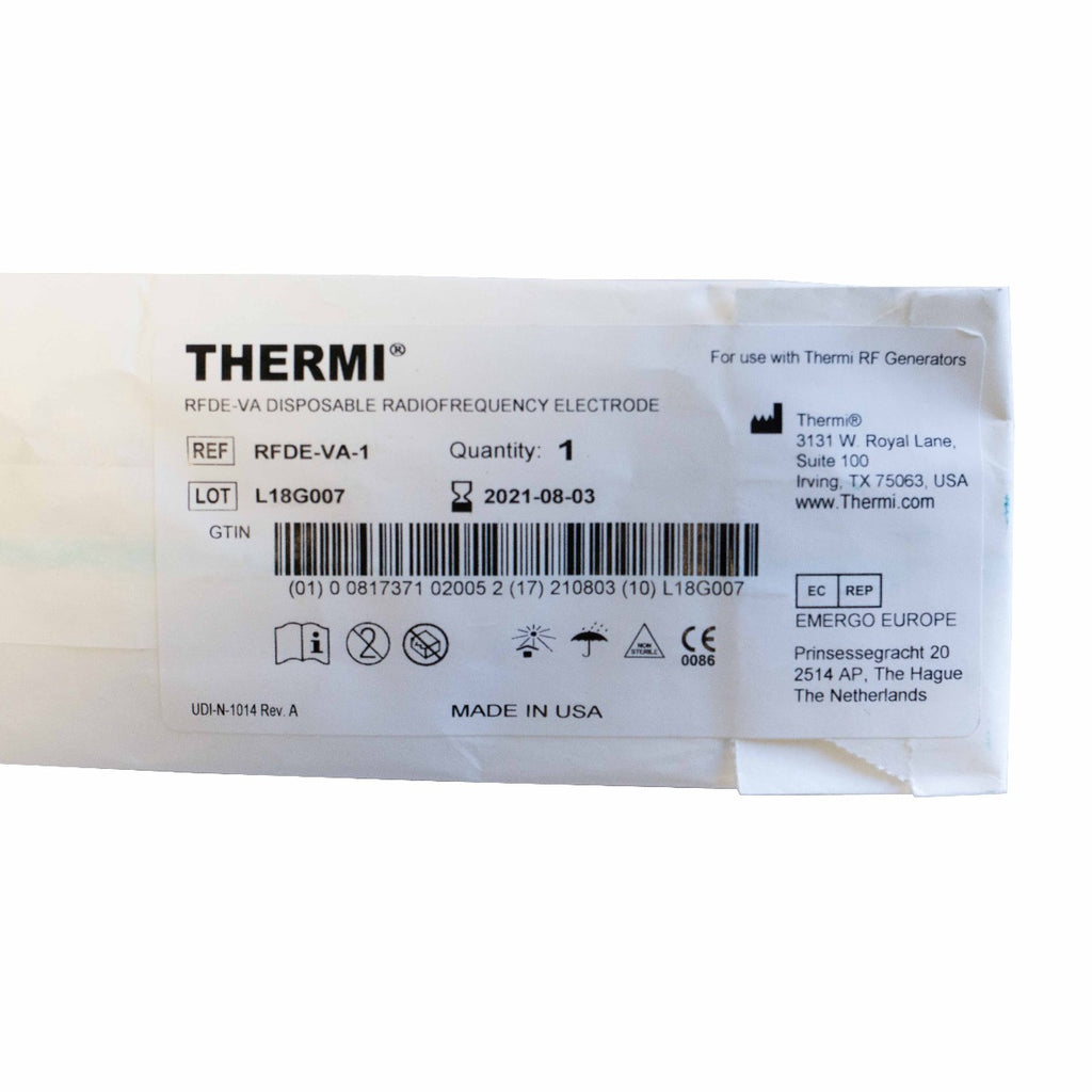 Thermi RFDE-VA-1 Disposable Radio-frequency Electrode - For RF Generators