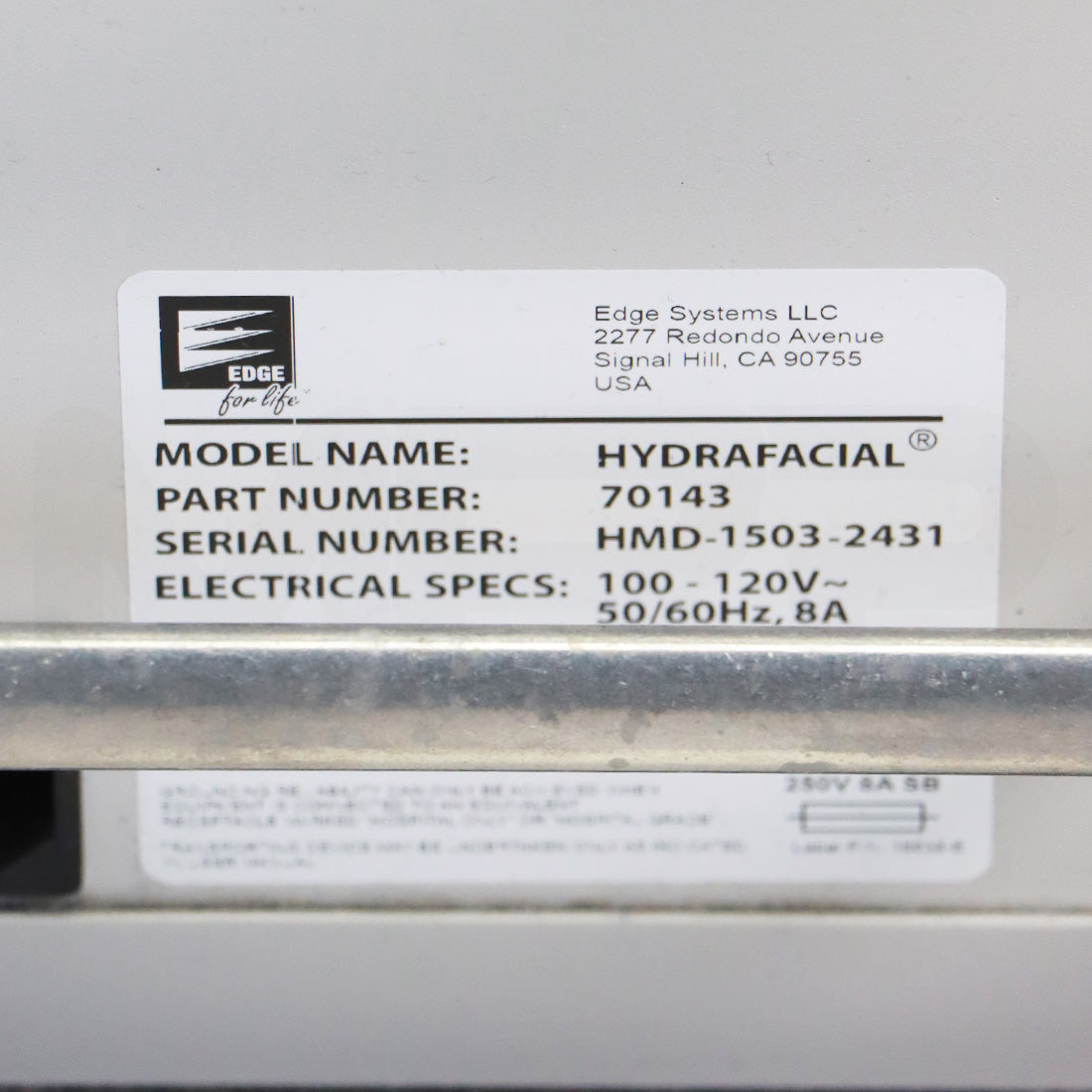 2015 Edge Systems Hydrafacial MD Skin Treatment Hydradermabrasion 70143