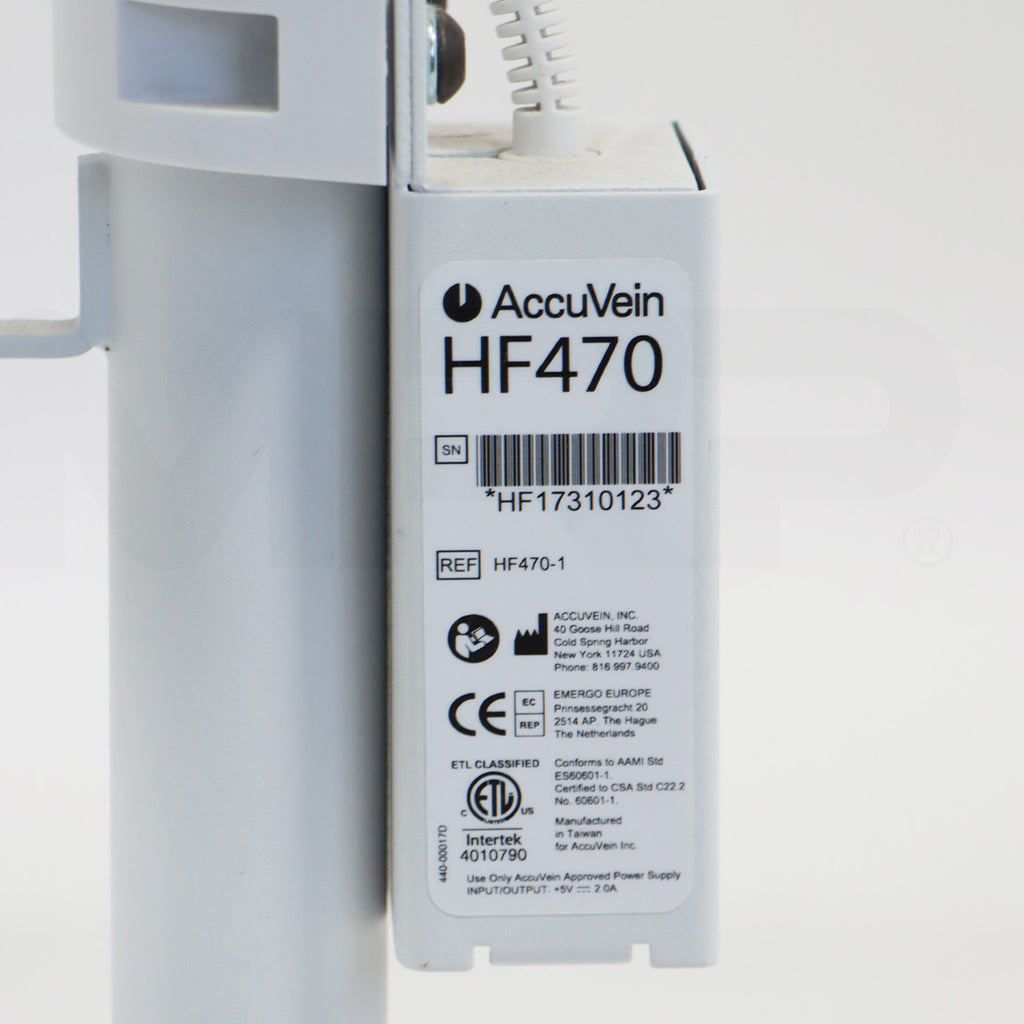 AccuVein Vein Finder AV400 HP Handpiece w/ Rolling Stand Illuminator HF470