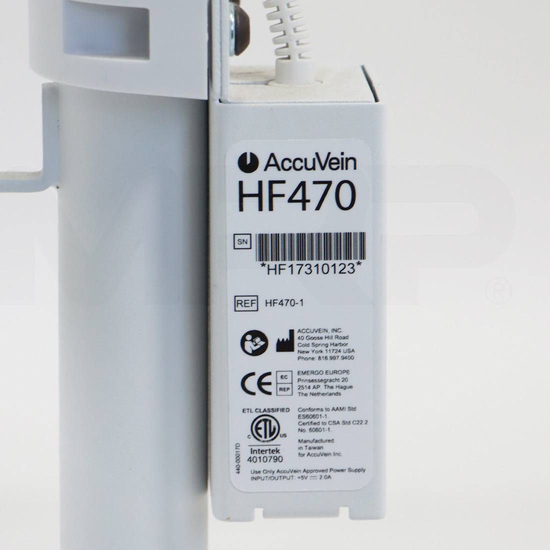 AccuVein Vein Finder AV400 HP Handpiece w/ Rolling Stand Illuminator HF470