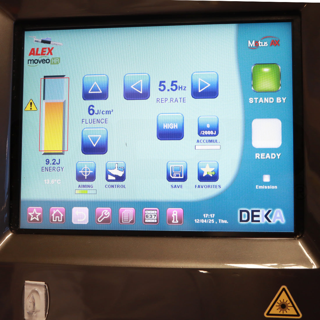 2021 Deka Cartessa Motus AX Alexandrite 755nm Laser System