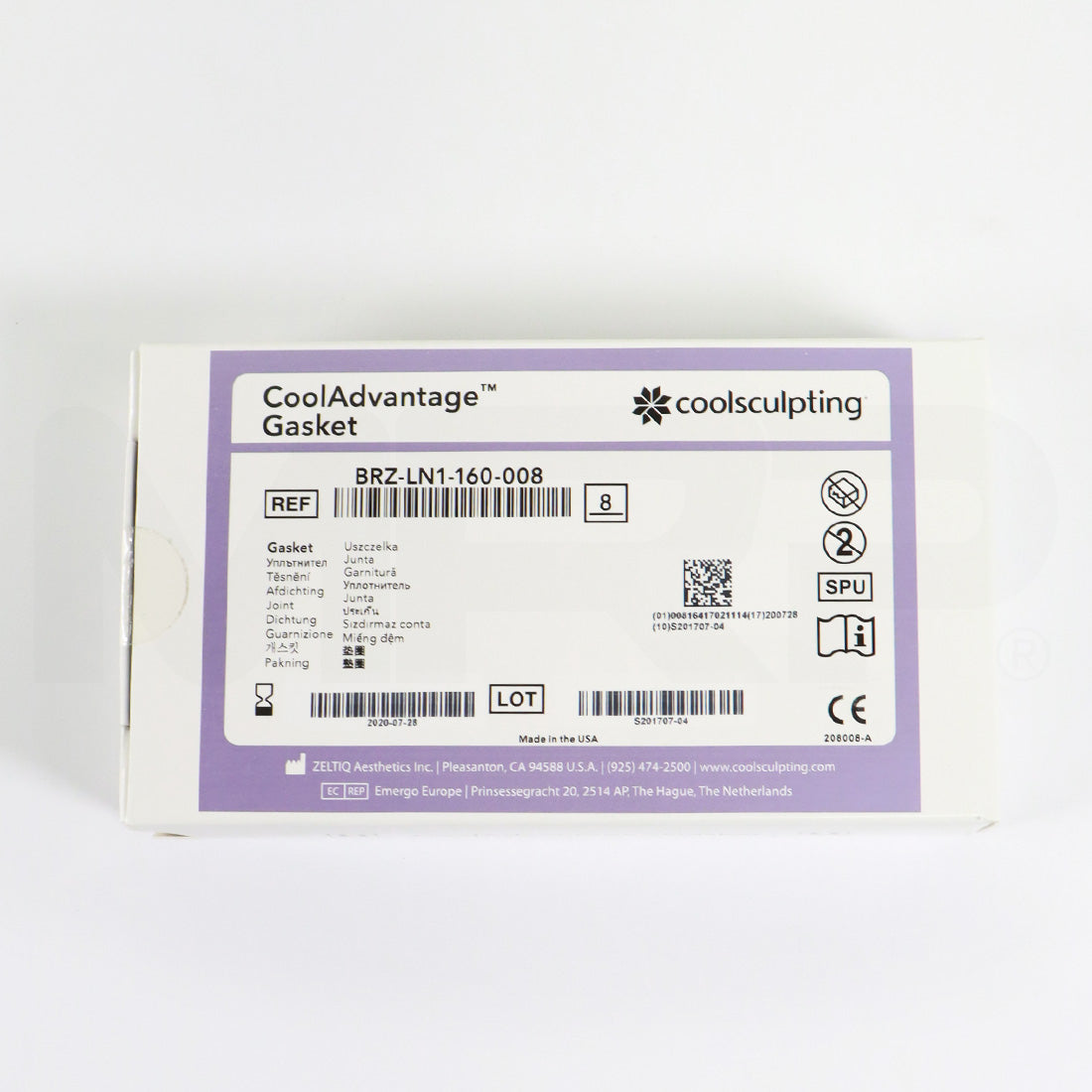 Zeltiq CoolSculpting CoolAdvantage Gasket, EXP 07/2020 6-Pack