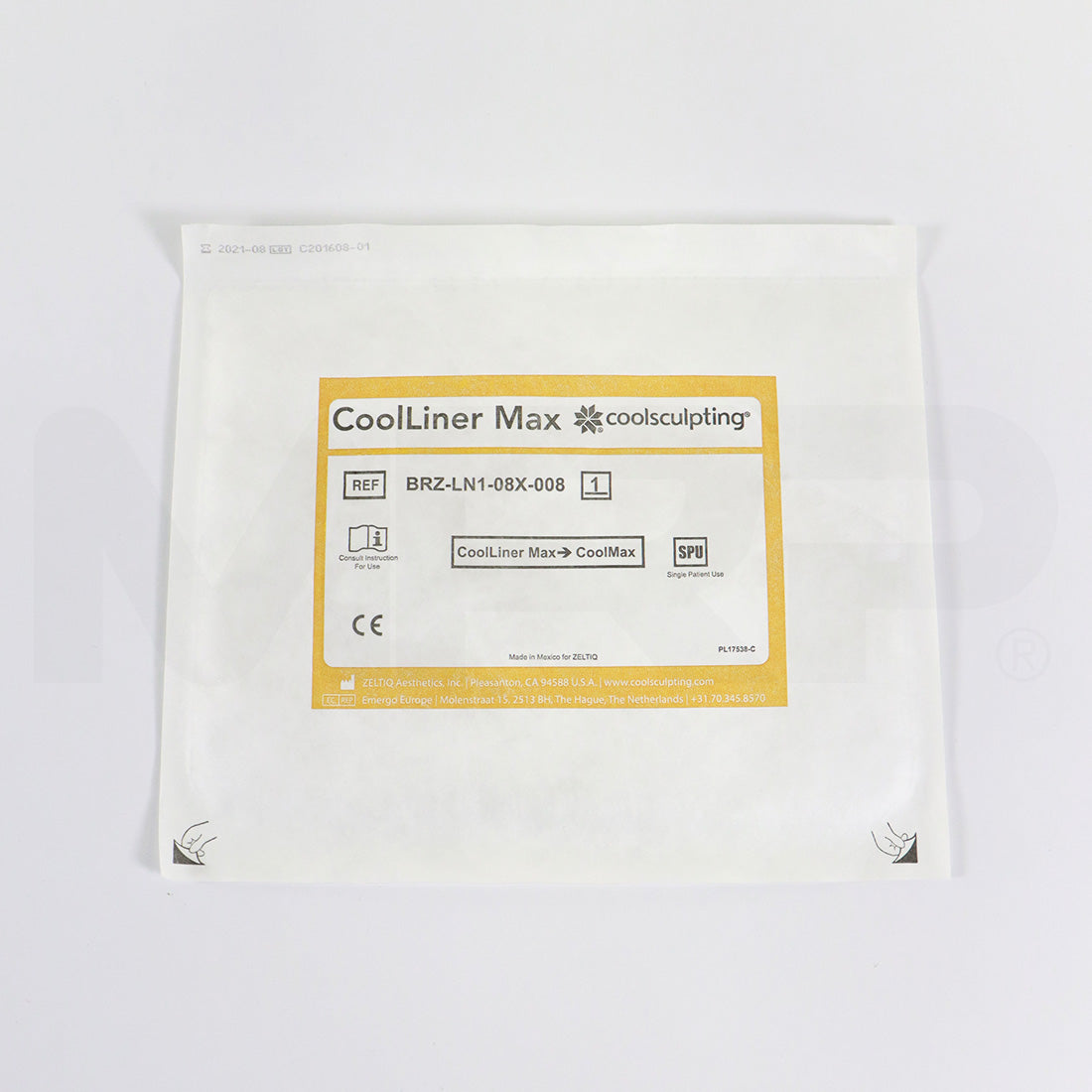 Zeltiq CoolSculpting CoolLiner Max BRZ-LN1-08X-008 Liners, EXP 08/2021 8-Pack