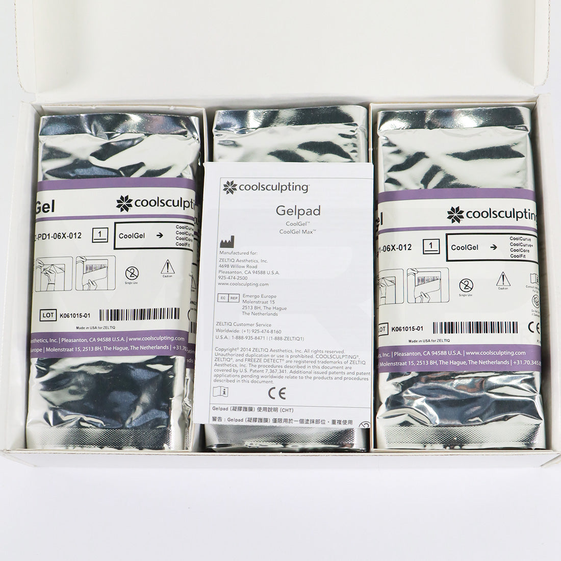 Zeltiq CoolSculpting CoolGel BRZ-PD1-06X-012, EXP 06/2018 12-Pack