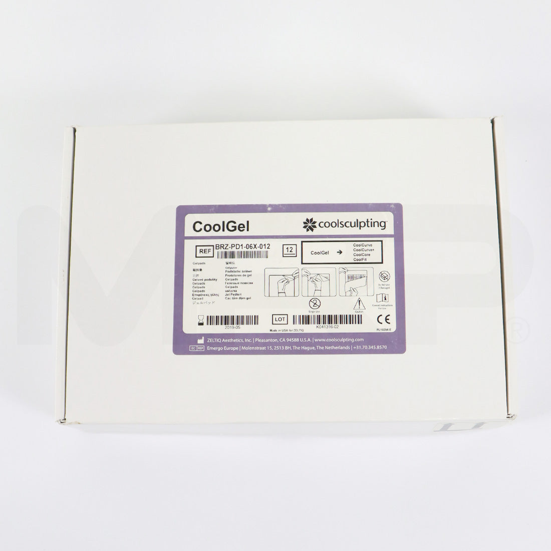Zeltiq CoolSculpting CoolGel BRZ-PD1-06X-012, EXP 05/2019 12-Pack