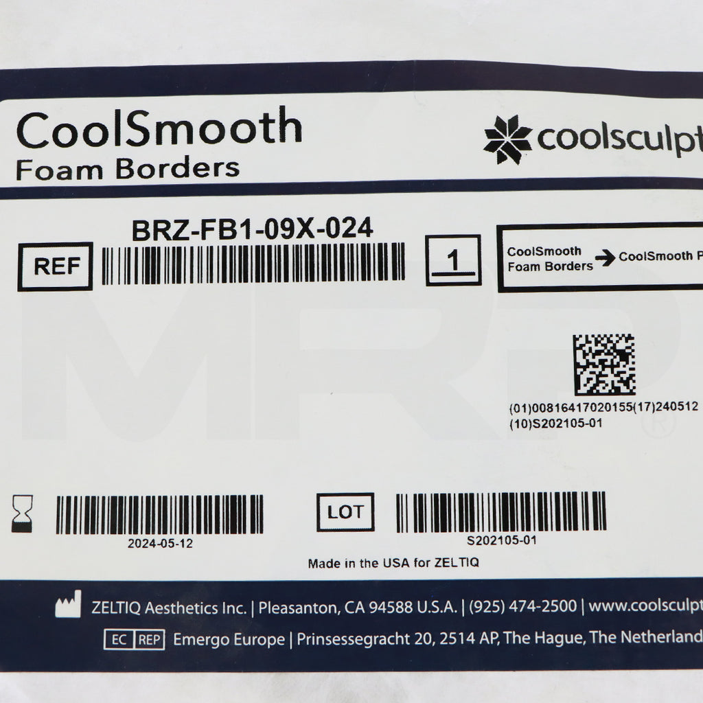Zeltiq CoolSculpting CoolSmooth Foam Borders BRZ-FB1-09X-024, EXP 05/2024 6-Pack