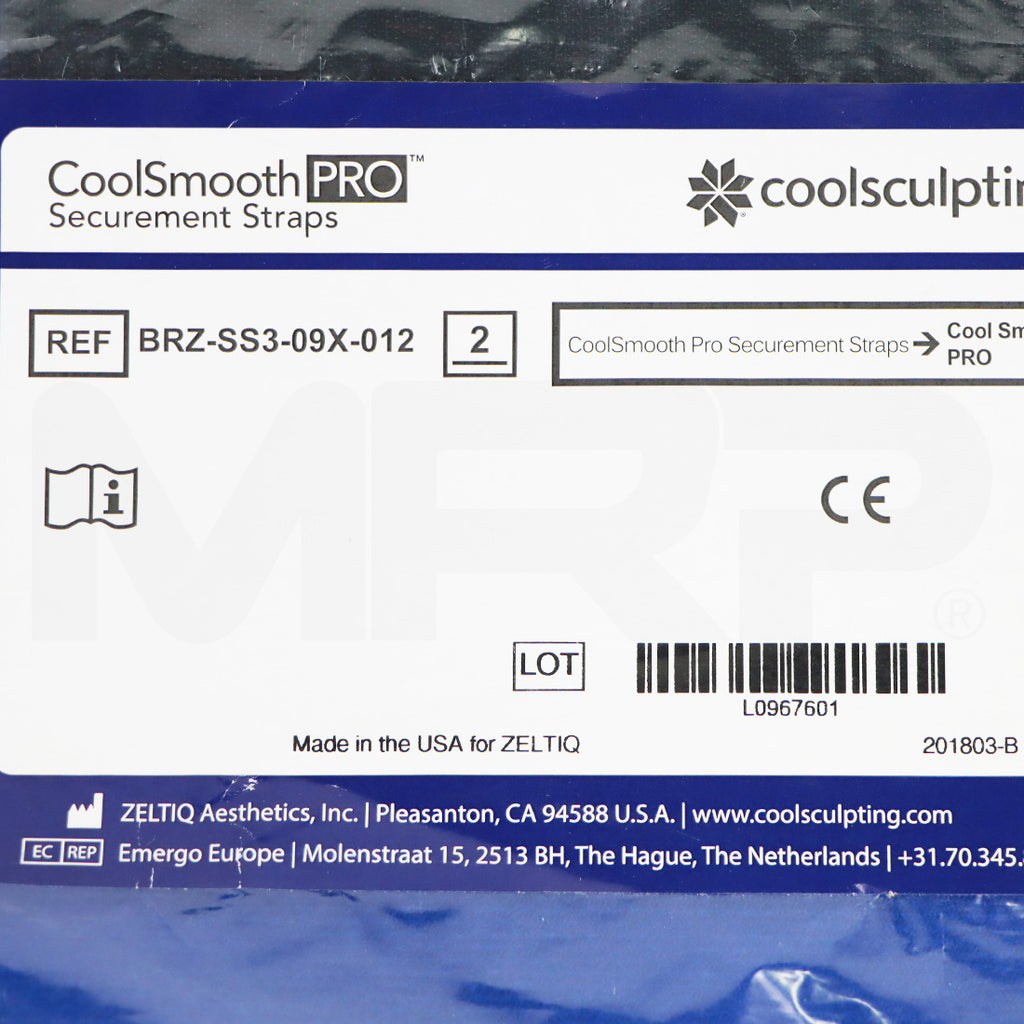 Zeltiq CoolSculpting CoolSmooth Pro Securement Straps BRZ-SS3-09X-012