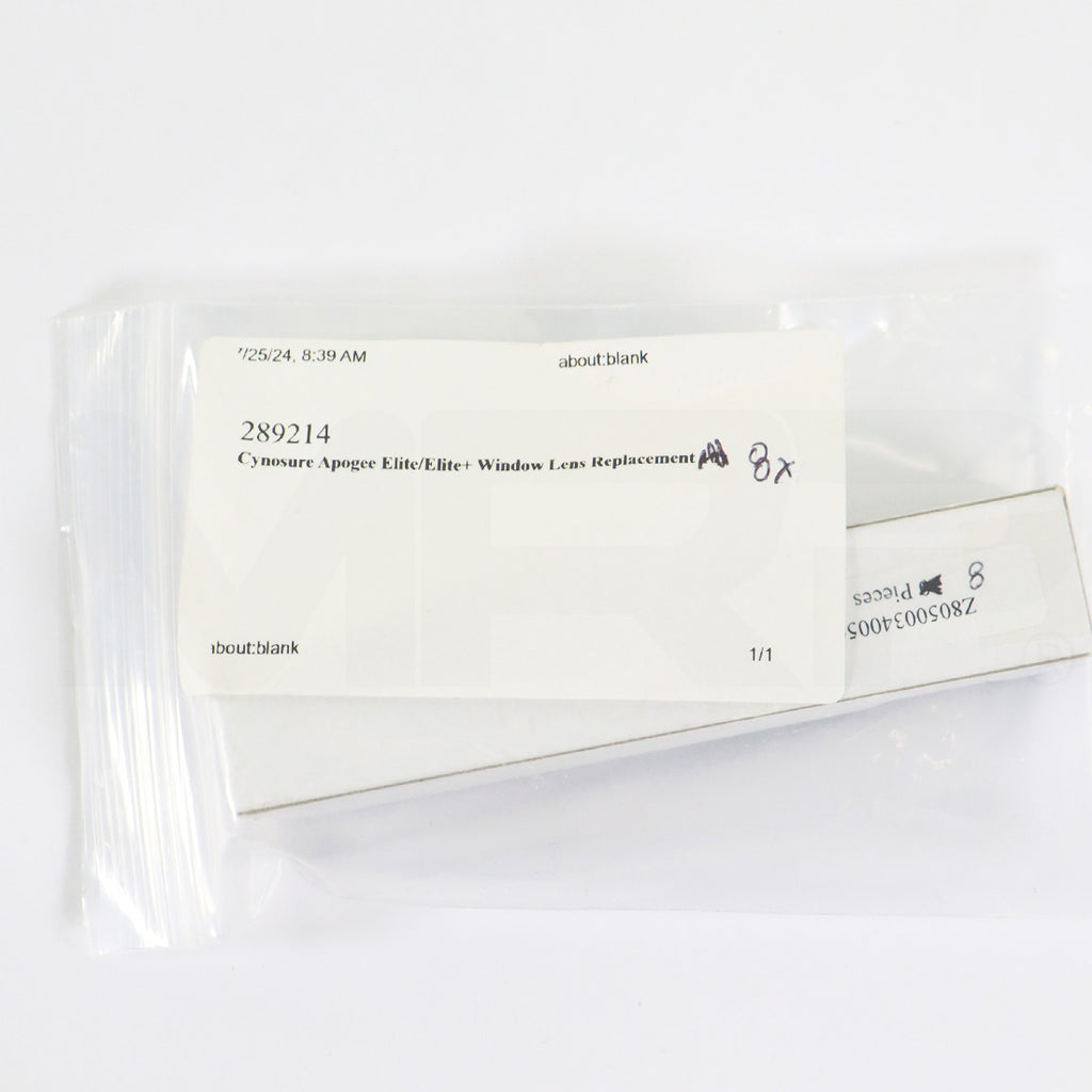 Cynosure Apogee Elite/Elite+ Window Lens Replacement 8x