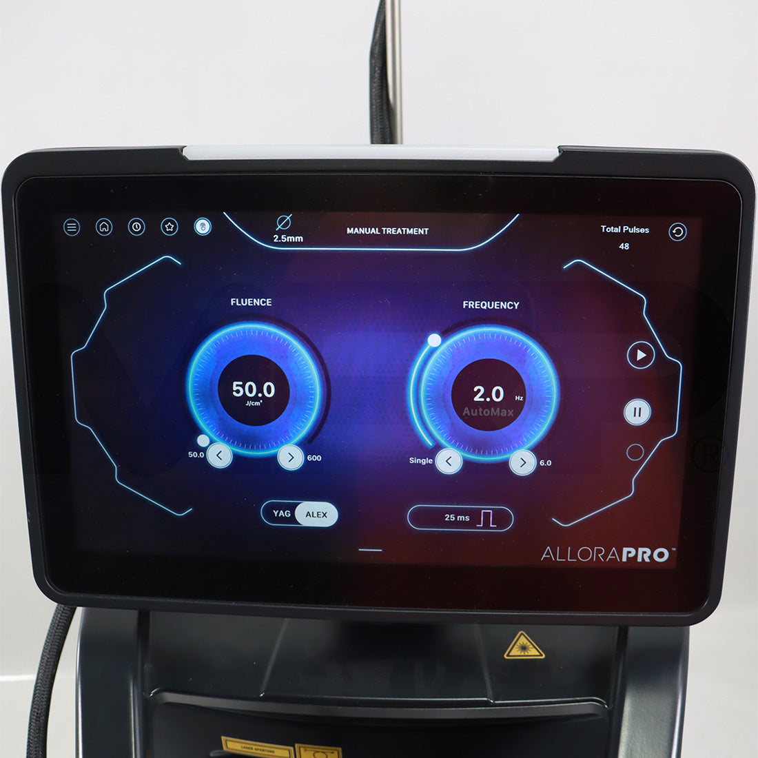 Reveal Allora Pro Laser System Alex Screen