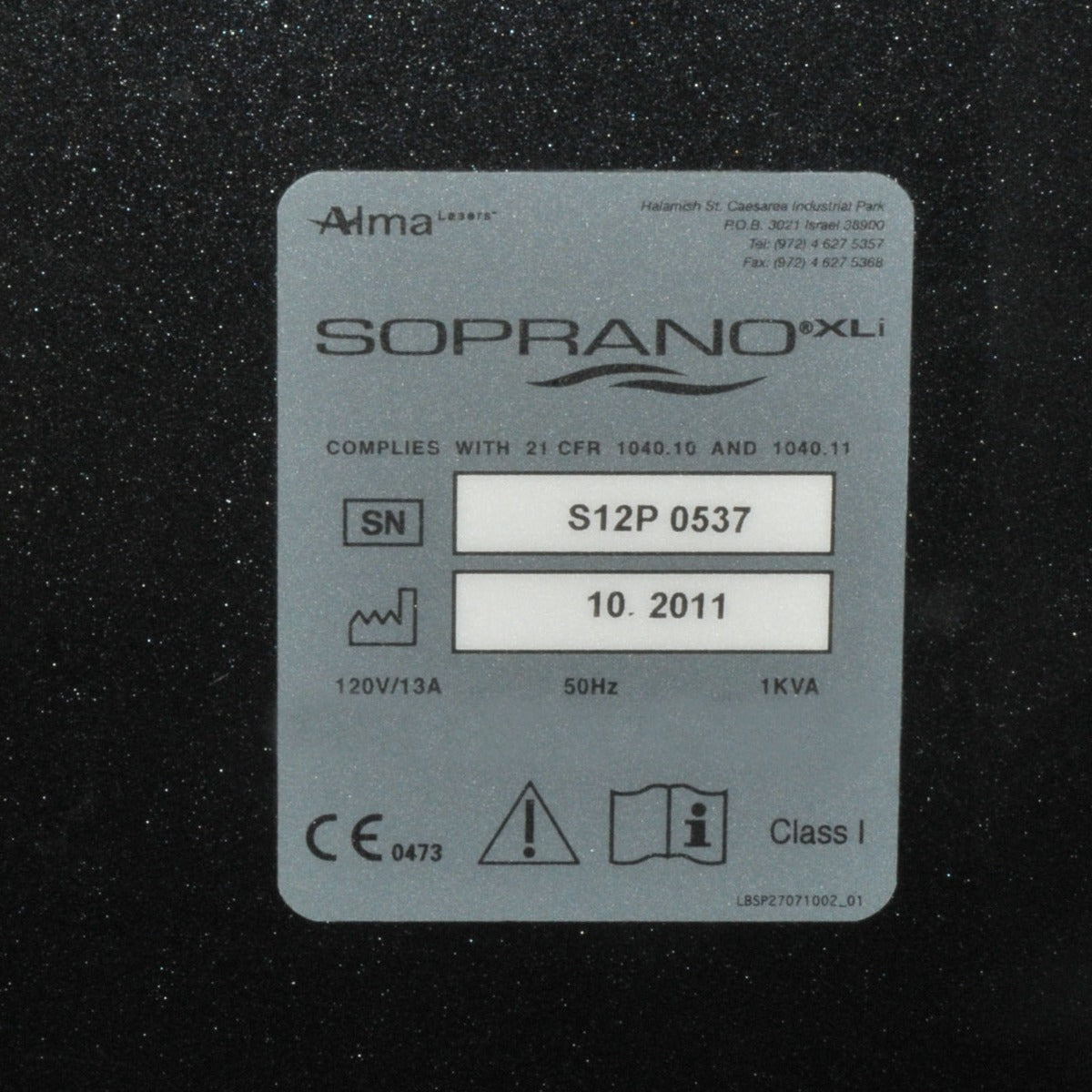 2011 Alma Soprano XLI ICE Upgrade Laser Hair Removal 810 nm NEW DIODE 0 SHOTS