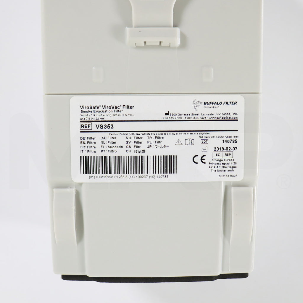 2019 Conmed ViroVac Surgical Smoke Evacuator Virosafe Filter VV120