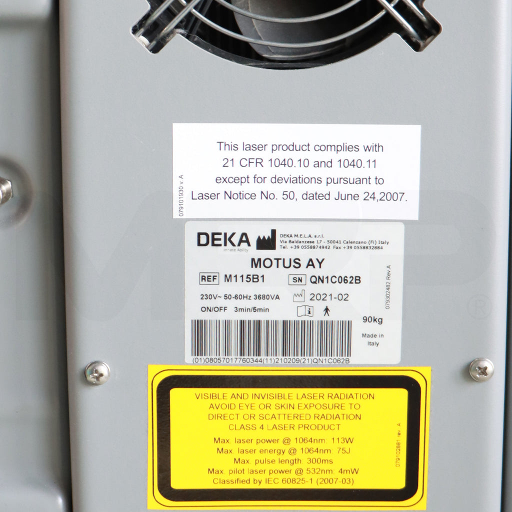 2021 DEKA Motus AY Nd: YAG Alex 755nm 1064nm Laser Hair Removal System