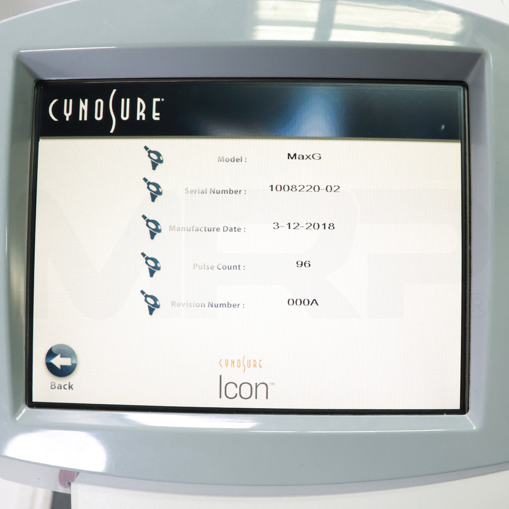 2018 Cynosure Icon Laser Hair Removal w/ MaxG MaxR MaxY & 1540 Handpieces