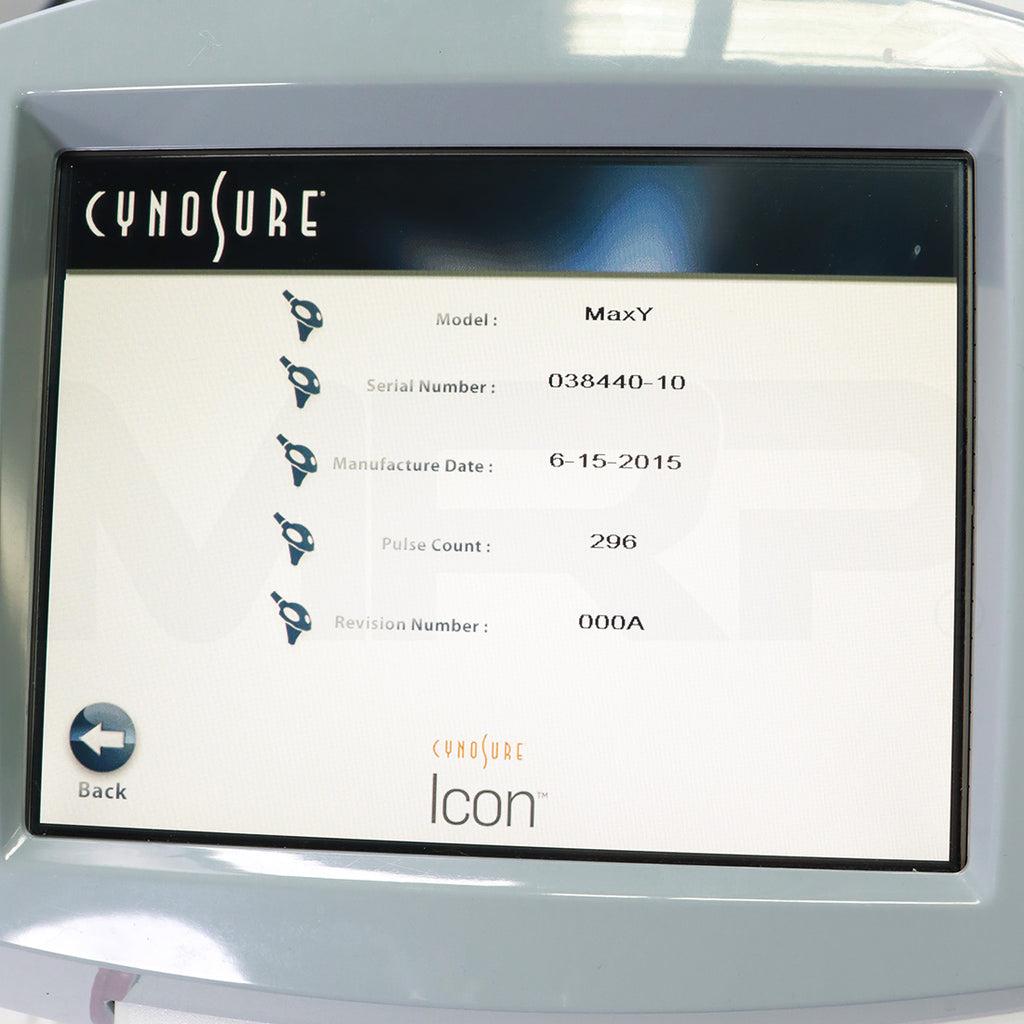 2018 Cynosure Icon Laser Hair Removal w/ MaxG MaxR MaxY & 1540 Handpieces