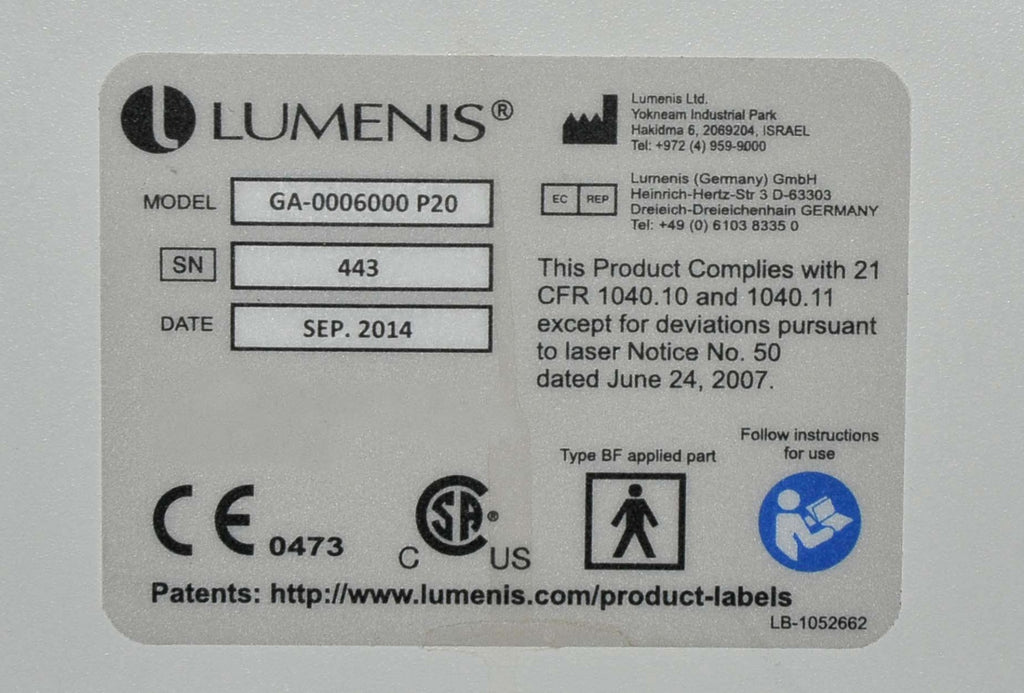 2014 Lumenis VERSAPULSE Holmium P20 YAG PowerSuite Laser Ablative ENT Stones