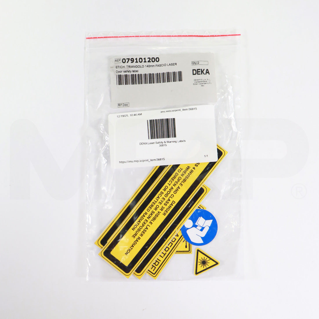 DEKA Laser Safety & Warning Labels