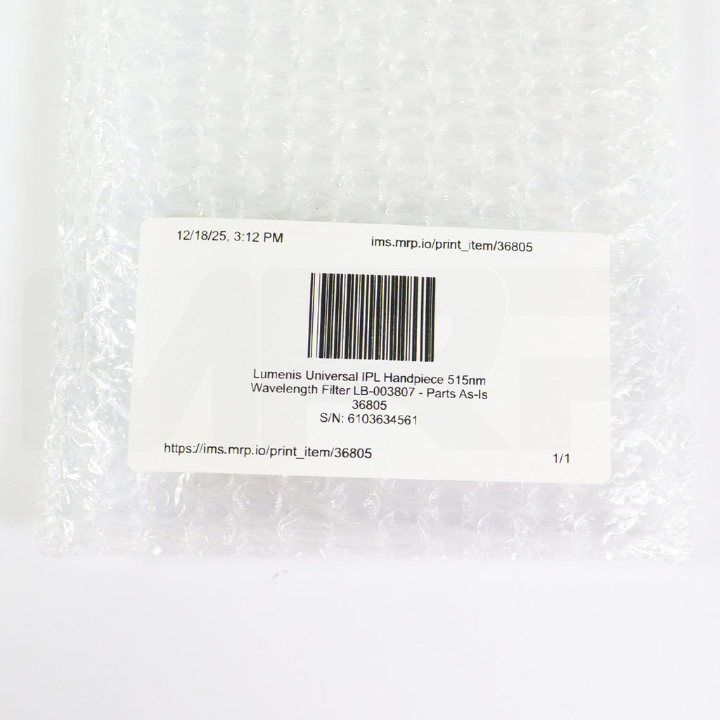 Lumenis Universal IPL Handpiece 515nm Wavelength Filter LB-003807 - Parts As-Is