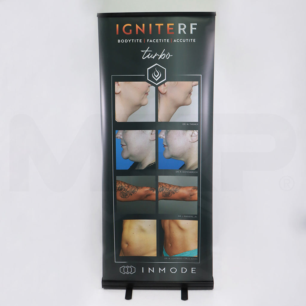 InMode IgniteRF Marketing Banner Display 34in x 72in & Case