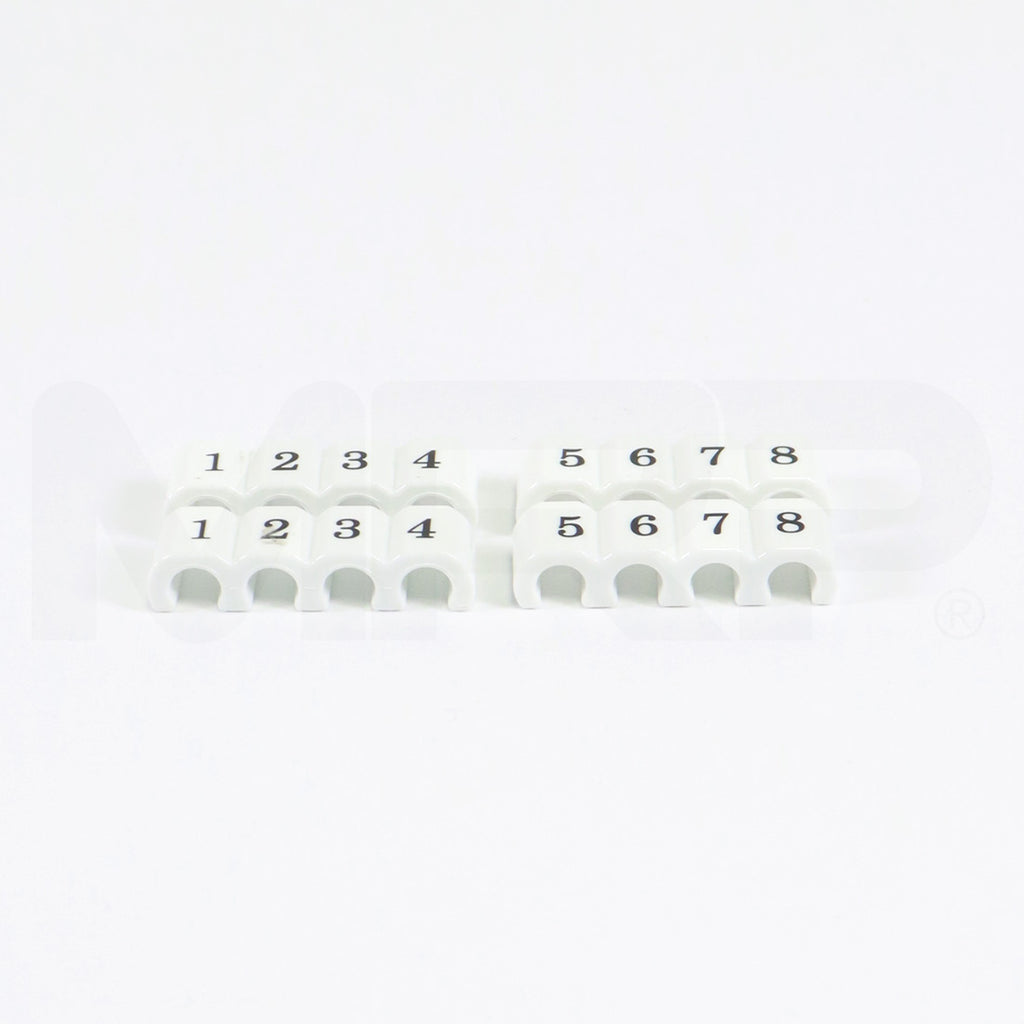 InMode Evolve Labeled 1-8 Cable Organization Clips, Single Set