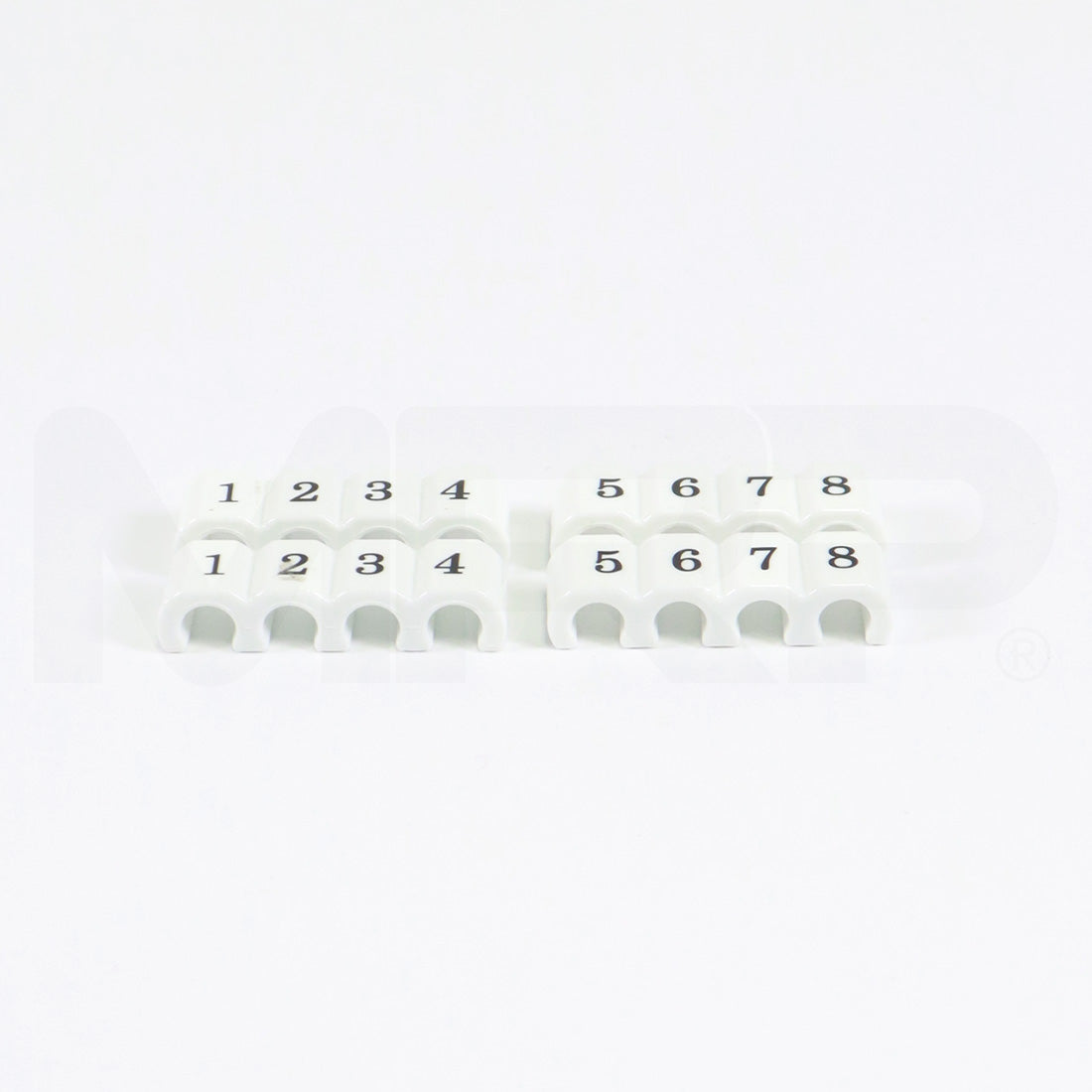 InMode Evolve Labeled 1-8 Cable Organization Clips, Single Set