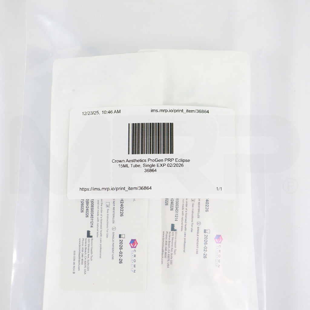 Crown Aesthetics ProGen PRP Eclipse ACD + Gel 15ML Tube, Single EXP 02/2026