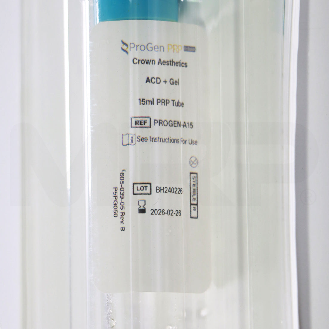 Crown Aesthetics ProGen PRP Eclipse ACD + Gel 15ML Tube, Single EXP 02/2026