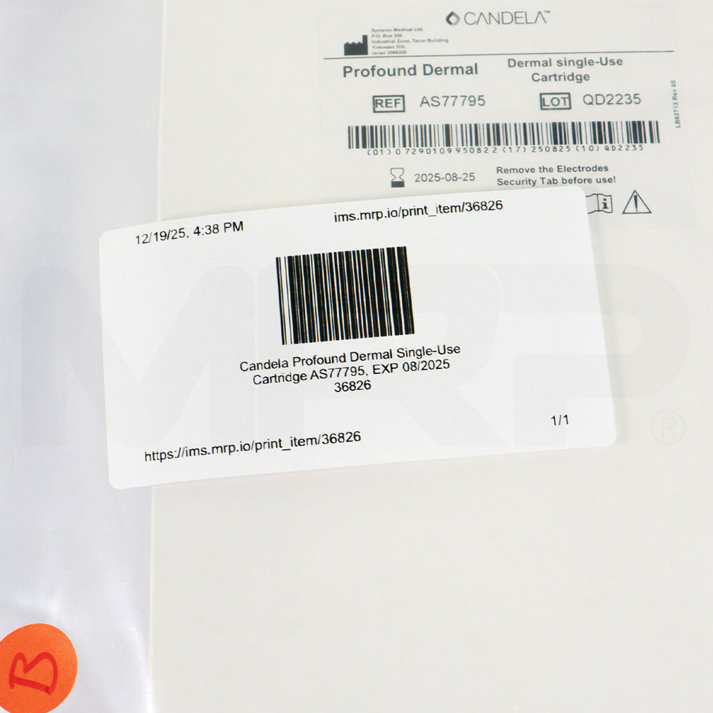 Syneron Candela Profound Dermal Single-Use Cartridge AS77795, EXP 08/2025
