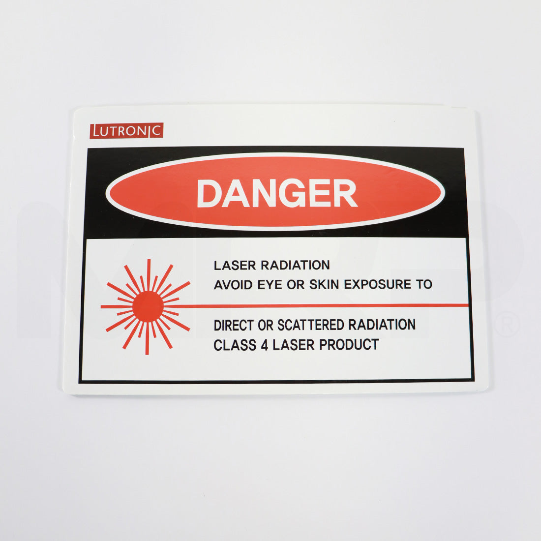 Lutronic Class 4 Laser Radiation Danger Sign