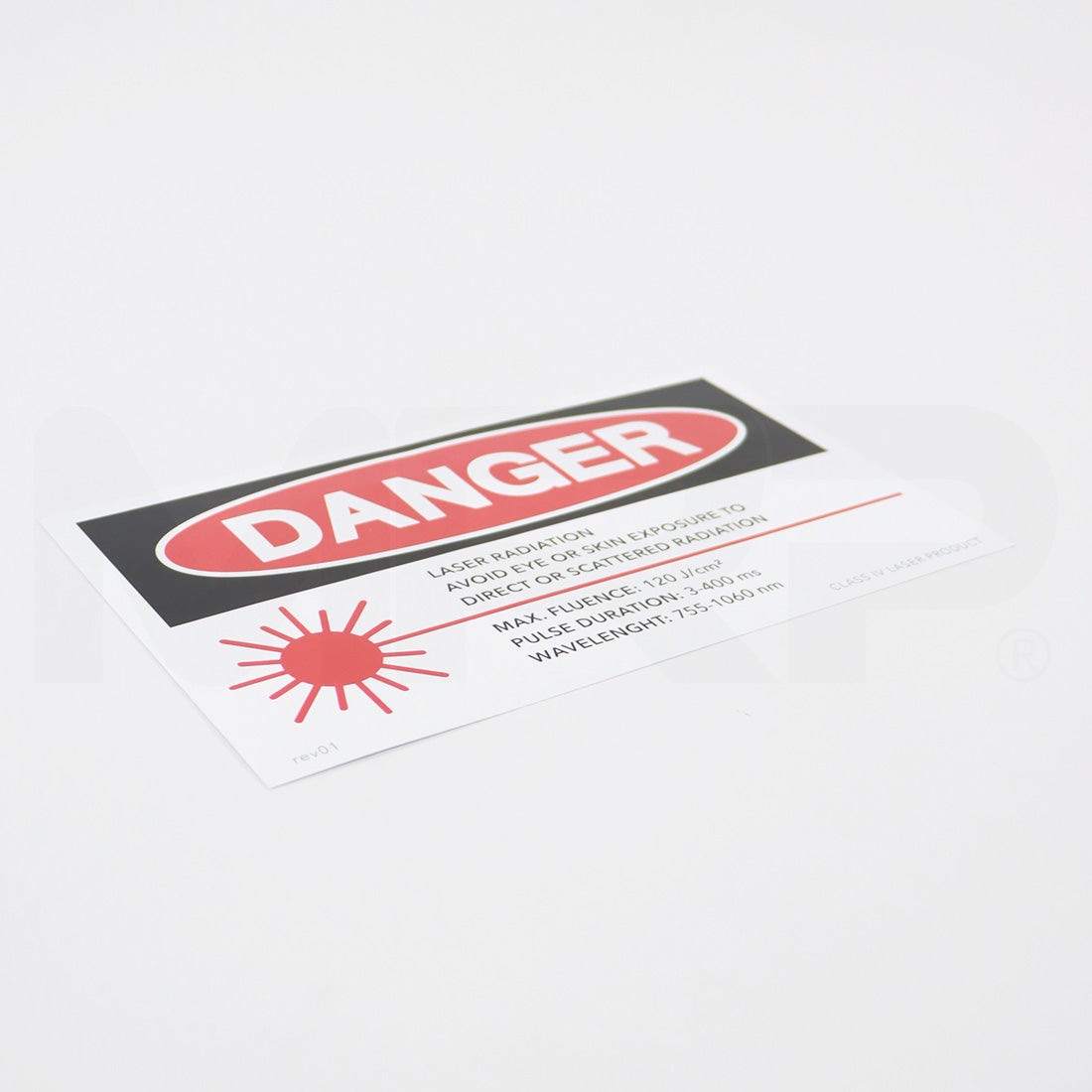 Danger Sign Sticker Class IV Laser Product Rev 01
