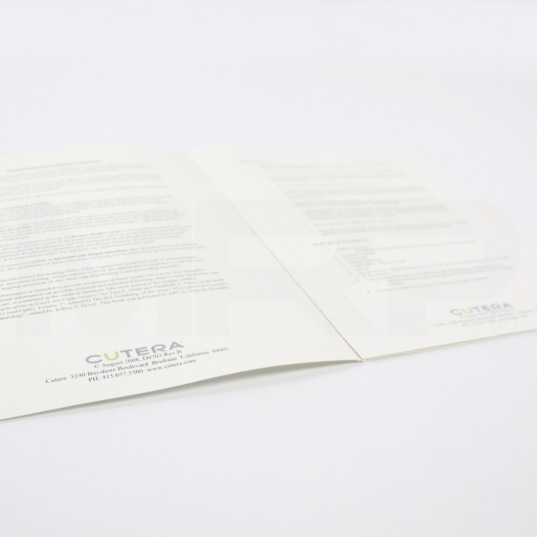 2008 Cutera Laser Pearl Fractional Handpiece Operator Treatment Guidelines User Guide