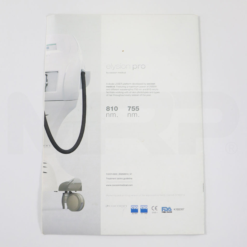Cocoon Medical Elysion-Pro Quick Guide To Photoepilation 20200610 V.1