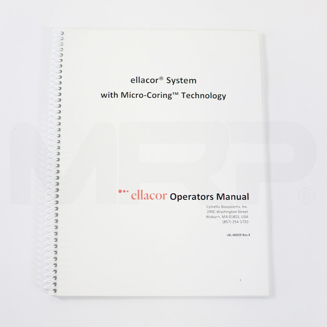 Cytrellis Ellacor Operator Manual LBL-00029 Rev E