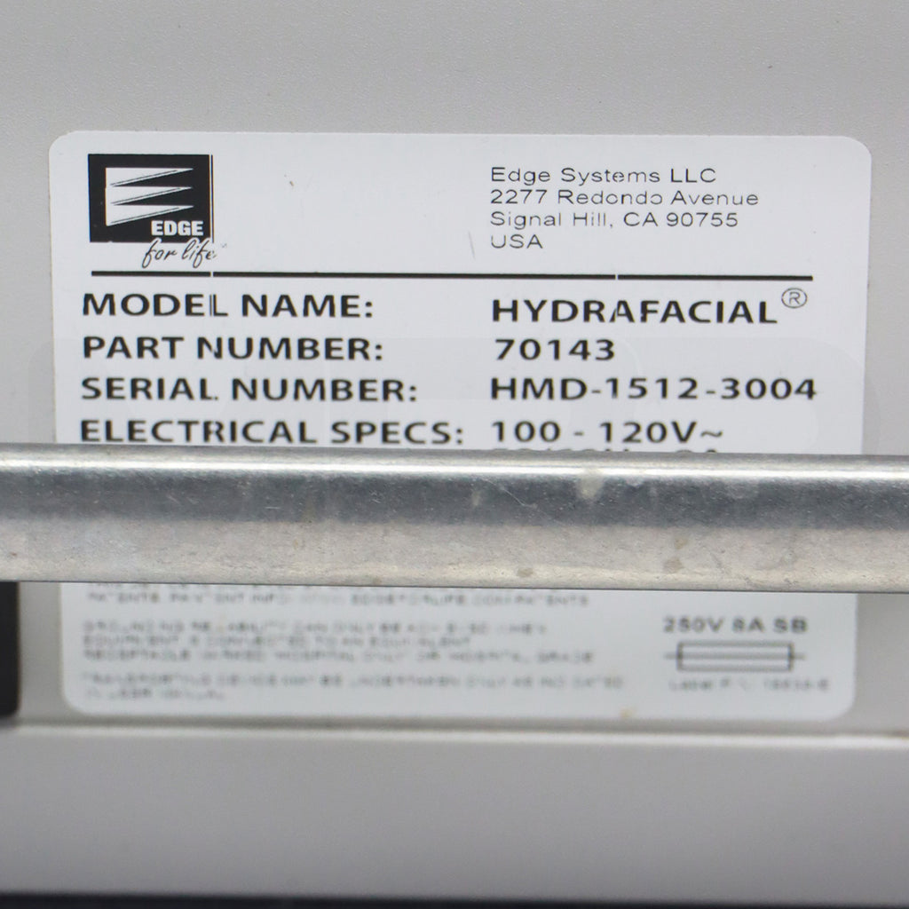 2015 Edge Systems Hydrafacial Skin Rejuvenation System