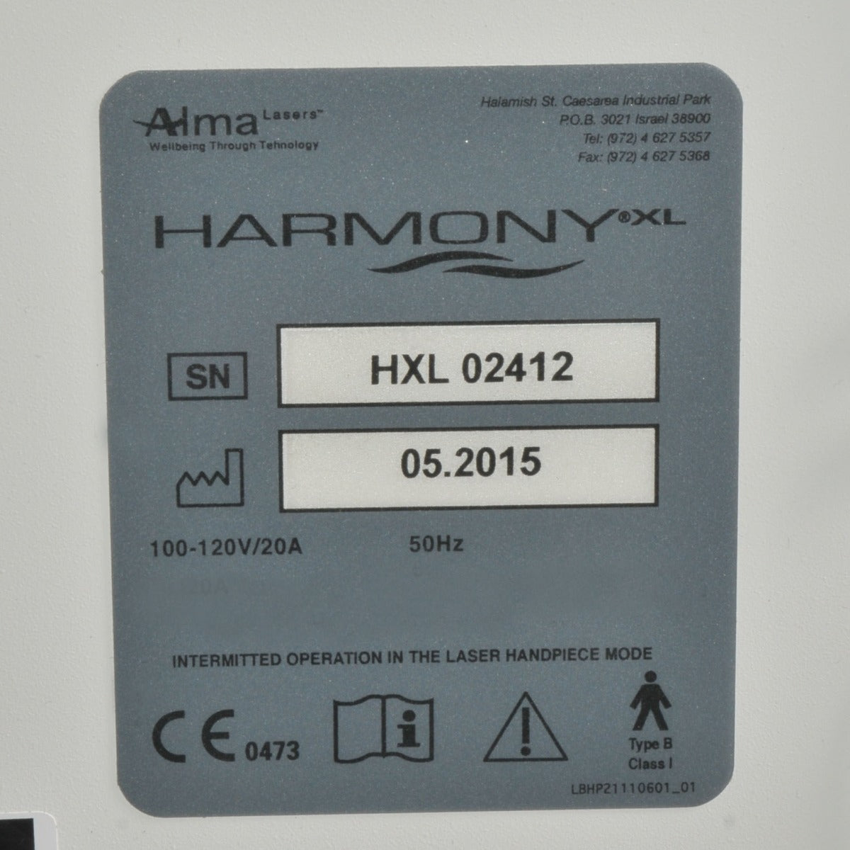 2015 Alma Harmony XL IPL Cosmetic Laser Dye VL Pigmented Vascular Lesions Moles