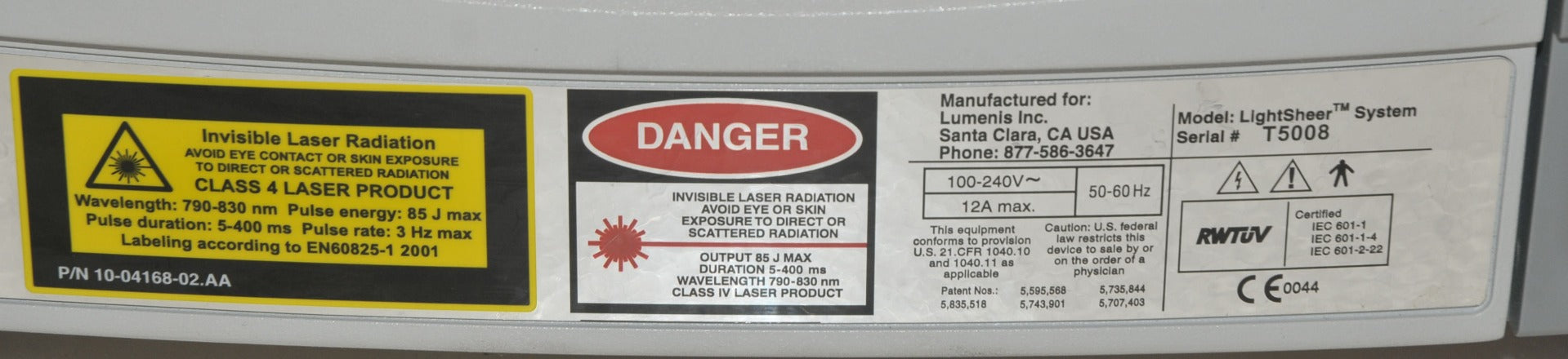 ESC Lumenis LightSheer Light Sheer ET E T 810 Diode Laser 400 ms Chill Tip