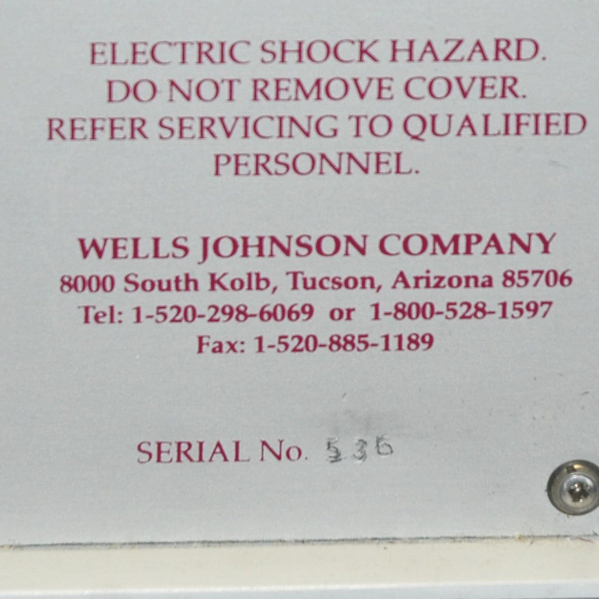 Wells Johnson External Ultrasonic Assist Infusion Tumescent Pump Generator